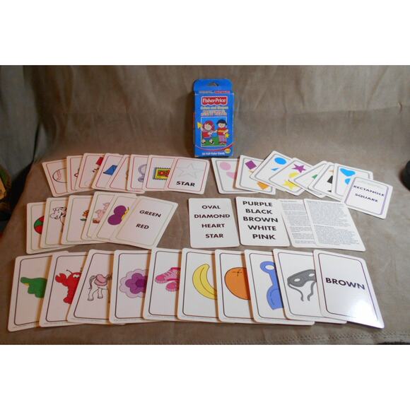 Fisher-Price 2004 Colors and Shapes Jumbo Preschool Flash Cards Complete - Picture 4 of 10